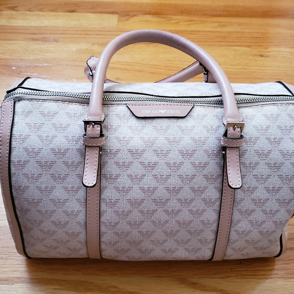 Emporio Armani Handbag in pink and white